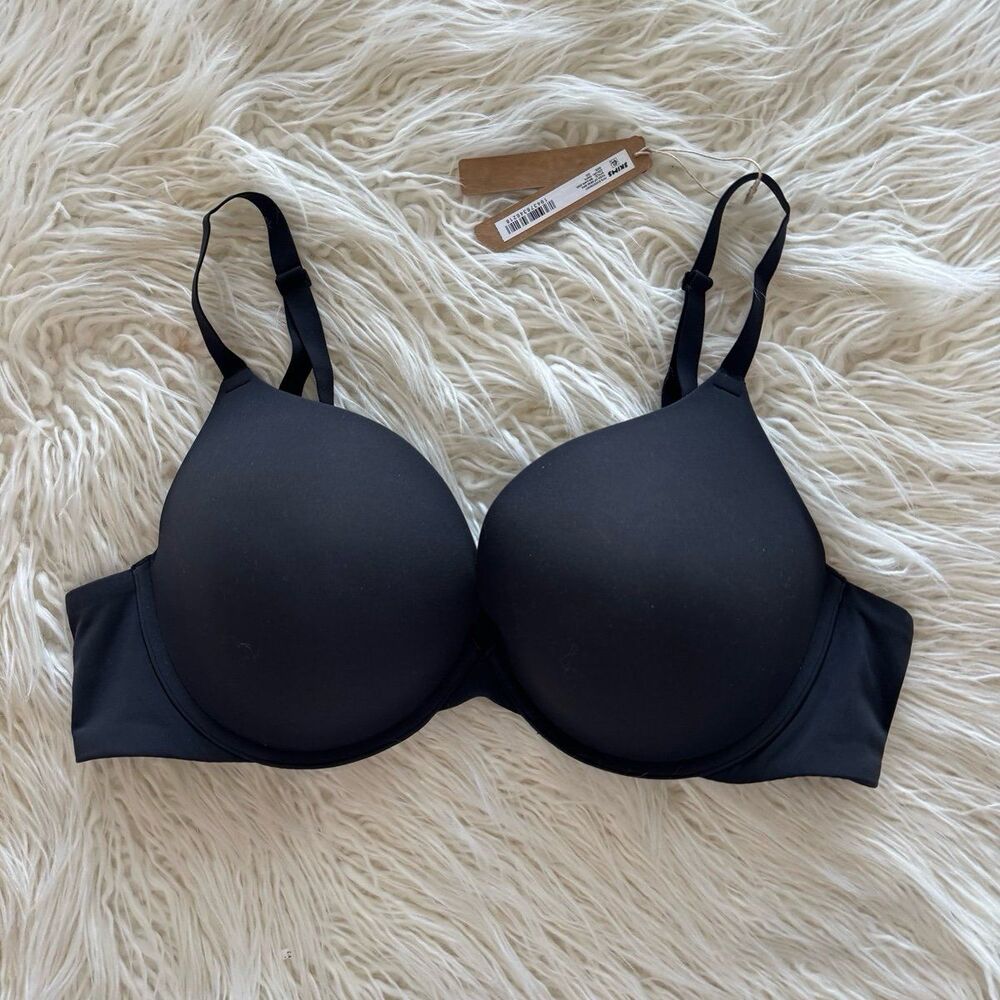 Skims Fits Everybody Push Up Demi Bra Onyx Size 42DD